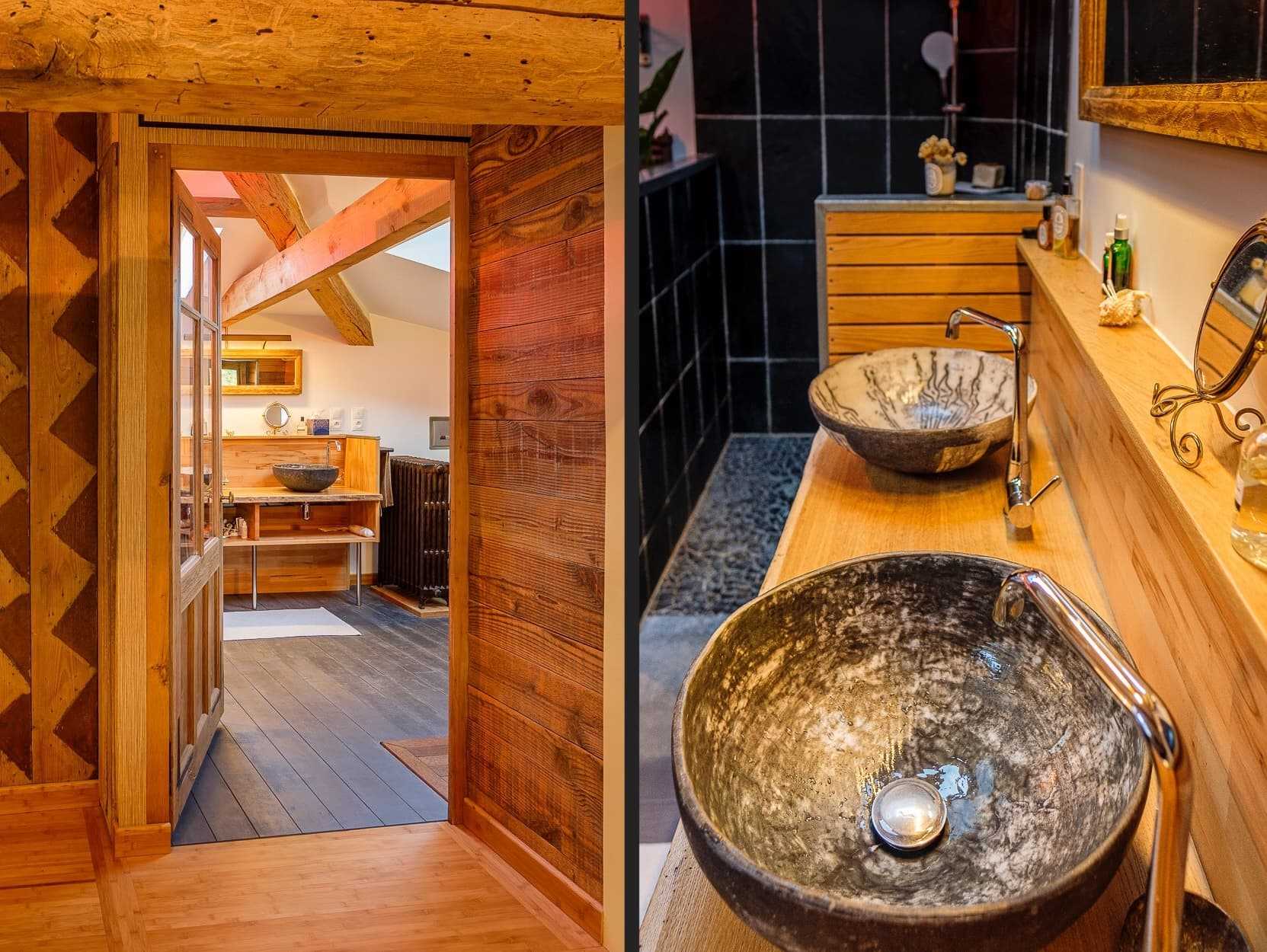 Vasques céramique Raku et ardoises naturelles