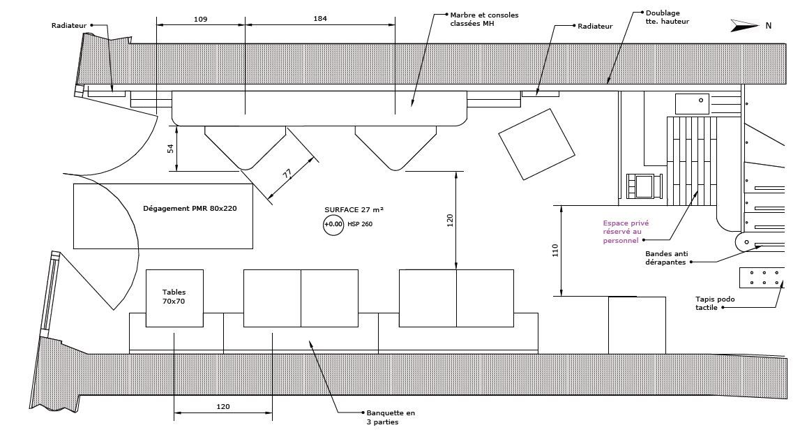 Plan d’aménagement Salle