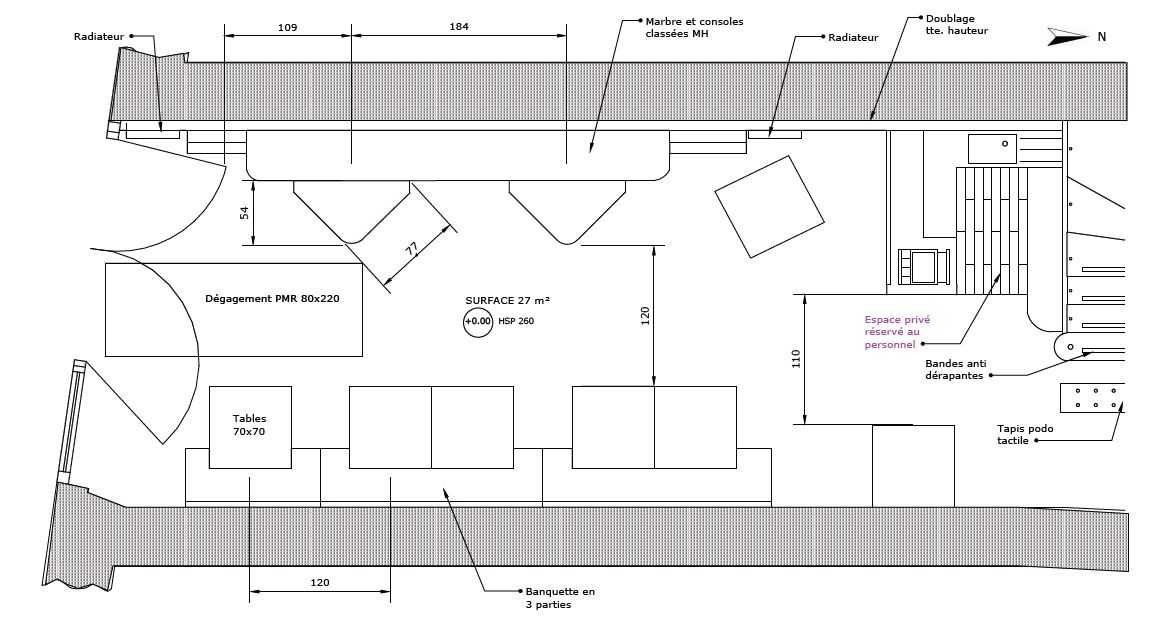 Plan d’aménagement Salle